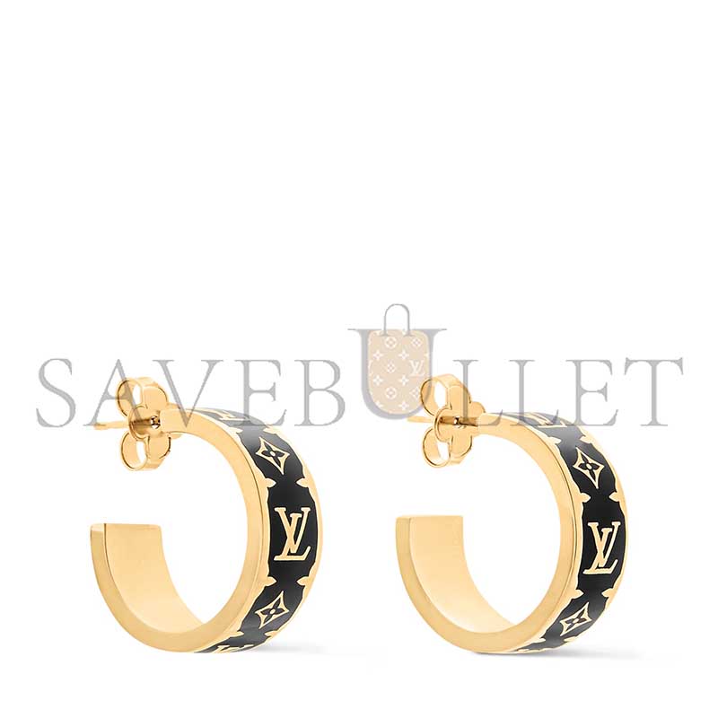 LOUIS VUITTON NANOGRAM ENAMEL EARRINGS M01833